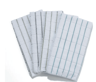 Mainstays, 4 Pack, Microfiber Stripe Kitchen Towels, White