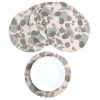Kiwi Printed Braided Cotton Placemats 13.5 Inch Set of 6 Washable Anti Slip Heat Resistant Mats Boho Woven Round Table Mats for House Decor Kitchen an