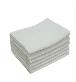 Mainstays 6-Piece Bar Mop Kitchen Towel Set, Solid White