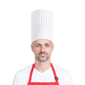 White Chef Hat 9". Pack of 24 Paper Chef Hats for Adults, Disposable Paper Chef Hat, Latex Free Chef Hats for Men, Safe Chef Hats for Women