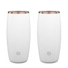 Stainless Steel Beer Glass Set, Set of 2 - White
