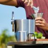 Stainless Steel Ice Bucket with Rocks Glass Set, Steel