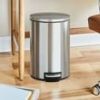 Better Homes & Gardens 3.1 Gallon Round Kitchen Step Trash Can Stainless Steel, Silver