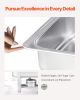 8 Qt 4 Pack Rectangle Chafing Dish Buffet Set Full Size Pan Stainless Steel