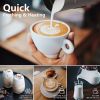 BIZEWO Milk Frother Electric, Coffee Frother, Warm and Cold Milk Foamer, 4 IN 1 Automatic Milk Warmer Stainless Steel with Touch Screen