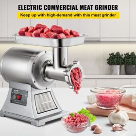 VEVOR Commercial Meat Grinder,550LB/h 1100W Electric Meat Grinder, 220 RPM Heavy Duty Stainless Steel Industrial Meat Mincer w/2 Blades, Grinding Plat