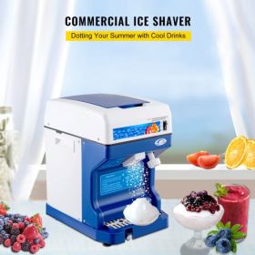 VEVOR 110V Electric Shaved Ice Machine 250W Snow Cone Maker Tabletop w/Adjustable Ice Texture, Ice Shaving Machine 265LBs/hr for Home and Commerical U