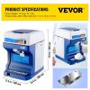 VEVOR 110V Electric Shaved Ice Machine 250W Snow Cone Maker Tabletop w/Adjustable Ice Texture, Ice Shaving Machine 265LBs/hr for Home and Commerical U