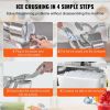 VEVOR Ice Crushers Machine, 661lbs Per Hour Electric Snow Cone Maker with 4 Blades, Stainless Steel Shaved Ice Machine with Cover, 300W Ice Shaver Mac