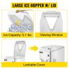VEVOR Ice Shaver Machine Electric, Snow Cone Machine Commercial 265 LBS/H, Shaved Ice Machine w/Ice Hopper & Lid, 250W Ice Crusher w/Drain Pipe Tablet
