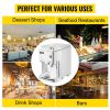 VEVOR Ice Shaver Machine Electric, Snow Cone Machine Commercial 265 LBS/H, Shaved Ice Machine w/Ice Hopper & Lid, 250W Ice Crusher w/Drain Pipe Tablet