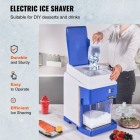 VEVOR Commercial Ice Shaver Crusher, 265lbs Per Hour Electric Snow Cone Maker with 4.4lbs Ice Box, 300W Tabletop Shaved Ice Machine for Parties Events