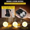 VEVOR Skull Ice Cube Tray, 4-Grid Skull Ice Ball Maker, Flexible Black Silicone Ice Tray with Lid & Funnel, Funny Skull Ice Cubes 1.6"x1.8" Each for B