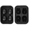 VEVOR Skull Ice Cube Tray, 4-Grid Skull Ice Ball Maker, Flexible Black Silicone Ice Tray with Lid & Funnel, Funny Skull Ice Cubes 1.6"x1.8" Each for B