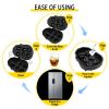 VEVOR Skull Ice Cube Tray, 6-Grid Skull Ice Ball Maker, Flexible Black Silicone Ice Tray with Lid & Funnel, Skull Ice Cubes in 3 Distinct Patterns for