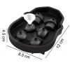 VEVOR Skull Ice Cube Tray, 6-Grid Skull Ice Ball Maker, Flexible Black Silicone Ice Tray with Lid & Funnel, Skull Ice Cubes in 3 Distinct Patterns for