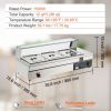 VEVOR 3-Pan Commercial Food Warmer, 3 x 12QT Electric Steam Table with Tempered Glass Cover, 1500W Countertop Stainless Steel Buffet Bain Marie 86-185