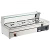 VEVOR 3-Pan Commercial Food Warmer, 3 x 12QT Electric Steam Table with Tempered Glass Cover, 1500W Countertop Stainless Steel Buffet Bain Marie 86-185