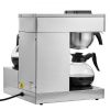 12 Cups Commercial Drip Coffee Maker with 3 Glass Carafes and 3 Warmers Office