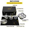 VEVOR Ice Ball Press Kit, Anodized 7075 Aluminum, w/ Silicone Moulds, Large Mat, Stainless Steel Tong & Two Glasses, Double Size Crystal Clear Rounds