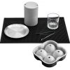 VEVOR Ice Ball Press Kit, Anodized 7075 Aluminum, w/ Silicone Moulds, Large Mat, Stainless Steel Tong & Two Glasses, Double Size Crystal Clear Rounds