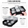 VEVOR Ice Cube Trays (Set of 2), 2-in-1 Combo with Silicone Sphere Ice Ball Maker & Large Square Ice Cube Maker with Lid, Reusable Easy Release BPA Fr