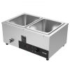 VEVOR 2-Pan Commercial Food Warmer, 2 x 12QT Electric Steam Table, 1500W Professional Countertop Stainless Steel Buffet Bain Marie with 86-185°F Temp