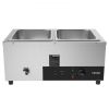 VEVOR 2-Pan Commercial Food Warmer, 2 x 12QT Electric Steam Table, 1500W Professional Countertop Stainless Steel Buffet Bain Marie with 86-185°F Temp