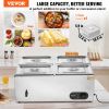 VEVOR 4-Pan Commercial Food Warmer, 4 x 12QT Electric Steam Table, 1500W Professional Countertop Stainless Steel Buffet Bain Marie with 86-185°F Temp