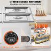 VEVOR 4-Pan Commercial Food Warmer, 4 x 12QT Electric Steam Table, 1500W Professional Countertop Stainless Steel Buffet Bain Marie with 86-185°F Temp