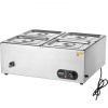 VEVOR 4-Pan Commercial Food Warmer, 4 x 12QT Electric Steam Table, 1500W Professional Countertop Stainless Steel Buffet Bain Marie with 86-185°F Temp