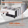 VEVOR 3-Pan Commercial Food Warmer, 3 x 8QT Electric Steam Table, 1500W Professional Countertop Stainless Steel Buffet Bain Marie with 86-185°F Temp C