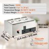 VEVOR 3-Pan Commercial Food Warmer, 3 x 8QT Electric Steam Table, 1500W Professional Countertop Stainless Steel Buffet Bain Marie with 86-185°F Temp C