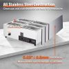 VEVOR 6-Pan Commercial Food Warmer, 6 x 8QT Electric Steam Table, 1500W Professional Countertop Stainless Steel Buffet Bain Marie with 86-185°F Temp C