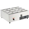 VEVOR 6-Pan Commercial Food Warmer, 6 x 8QT Electric Steam Table, 1500W Professional Countertop Stainless Steel Buffet Bain Marie with 86-185°F Temp C