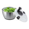 VEVOR Stainless Steel Salad Spinner, 4.75Qt, One-handed Easy Press Large Vegetable Dryer Washer, Lettuce Cleaner and Dryer with 304 Stainless Steel Bo