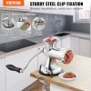 VEVOR Manual Meat Grinder, 304 Stainless Steel Hand Meat Grinder with Suction Cup + Steel Table Clamp, Meat Mincer Sausage Maker & 2 Cutting Plates, S