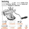 VEVOR Manual Meat Grinder, 304 Stainless Steel Hand Meat Grinder with Suction Cup + Steel Table Clamp, Meat Mincer Sausage Maker & 2 Cutting Plates, S