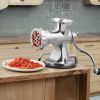 VEVOR Manual Meat Grinder, 304 Stainless Steel Hand Meat Grinder with Suction Cup + Steel Table Clamp, Meat Mincer Sausage Maker & 2 Cutting Plates, S