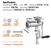 VEVOR Manual Meat Grinder, 304 Stainless Steel Hand Meat Grinder with Steel Table Clamp, Meat Mincer Sausage Maker & 2 Cutting Plates, Cookie Attachme