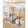 Drink Dispenser 2.1 Gal x 2 Beverage Dispenser for Party with Spigot Tray