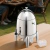 Stainless Steel Hot Tea & Cold Drink Dispenser 2.7 Gal Beverage Dispenser