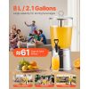 Drink Dispenser 2.1 Gal Beverage Dispenser for Parties with Spigot Ice Chamber