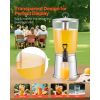 Drink Dispenser 2.1 Gal Beverage Dispenser for Parties with Spigot Ice Chamber