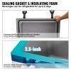 VEVOR Insulated Portable Cooler, 52 qt, Holds 50 Cans, Ice Retention Hard Cooler with Heavy Duty Handle, Ice Chest Lunch Box for Camping, Beach, Picni