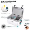 VEVOR Insulated Portable Cooler, 52 qt, Holds 50 Cans, Ice Retention Hard Cooler with Heavy Duty Handle, Ice Chest Lunch Box for Camping, Beach, Picni