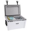 VEVOR Insulated Portable Cooler, 52 qt, Holds 50 Cans, Ice Retention Hard Cooler with Heavy Duty Handle, Ice Chest Lunch Box for Camping, Beach, Picni