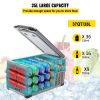 VEVOR Portable Refrigerator 37 Quart(35 Liter),12 Volt Refrigerator App Control(-4℉~68℉), Car Refrigerator Dual Zone with 12/24v DC & 110-240v AC for