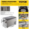 VEVOR Portable Refrigerator 37 Quart(35 Liter),12 Volt Refrigerator App Control(-4℉~68℉), Car Refrigerator Dual Zone with 12/24v DC & 110-240v AC for