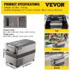 VEVOR 12 Volt Refrigerator 45L(48qt) Fast Cooling Portable Freezer with App Control(-4℉~68℉) Car Fridge with 12/24v DC & 110-240v AC for Travel, Campi